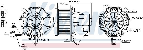 Ventilador de habitáculo NISSENS ref. 87215