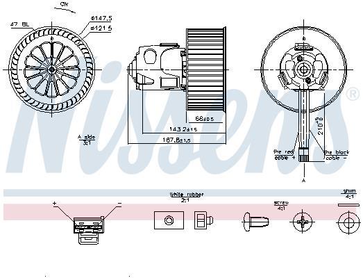 Ventilador habitáculo NISSENS ref. 87240