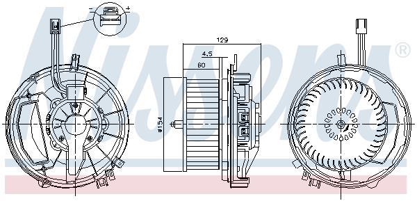Pulseur d'air habitacle (Ventilateur habitacle) NISSENS ref. 87256