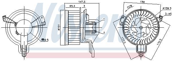 Ventilador habitáculo NISSENS ref. 87259