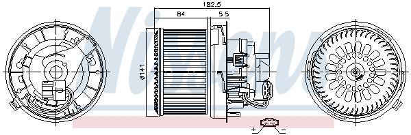 Pulseur d'air habitacle (Ventilateur habitacle) NISSENS 87261