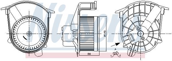Pulseur d'air habitacle (Ventilateur habitacle) NISSENS ref. 87262