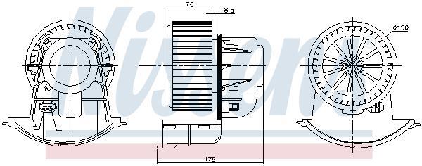Pulseur d'air habitacle (Ventilateur habitacle) NISSENS 87271