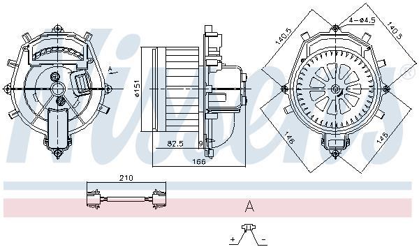 Pulseur d'air habitacle (Ventilateur habitacle) NISSENS ref. 87287