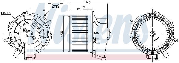 Pulseur d'air habitacle (Ventilateur habitacle) NISSENS 87290