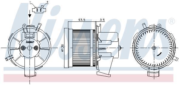Ventilador de habitáculo NISSENS ref. 87301