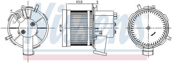 Ventilador de habitáculo NISSENS ref. 87303