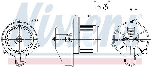Pulseur d'air habitacle (Ventilateur habitacle) NISSENS 87306