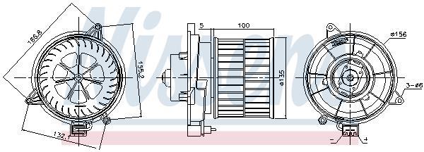 Ventilador de habitáculo NISSENS ref. 87311