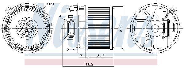Pulseur d'air habitacle (Ventilateur habitacle) NISSENS 87351