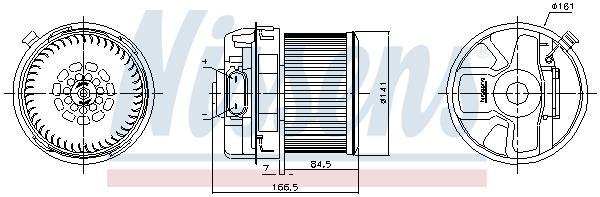 Pulseur d'air habitacle (Ventilateur habitacle) NISSENS ref. 87352