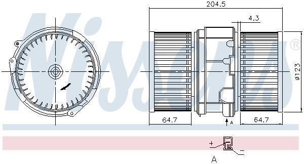 Pulseur d'air habitacle (Ventilateur habitacle) NISSENS 87357