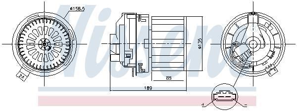Ventilador de habitáculo NISSENS ref. 87358
