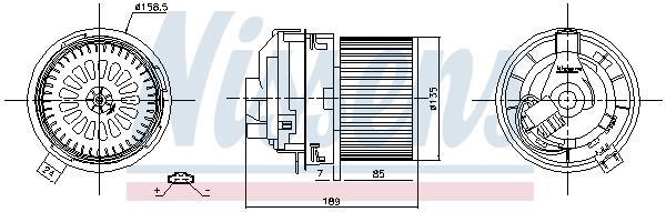 Pulseur d'air habitacle (Ventilateur habitacle) NISSENS 87360