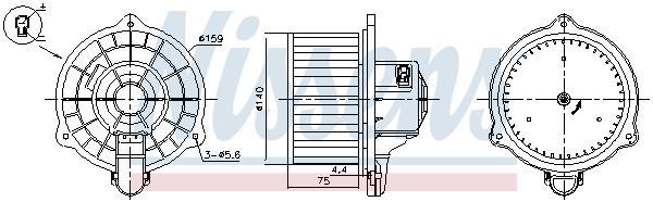 Pulseur d'air habitacle (Ventilateur habitacle) NISSENS 87389