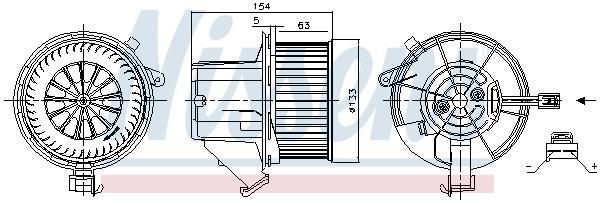 Pulseur d'air habitacle (Ventilateur habitacle) NISSENS ref. 87391