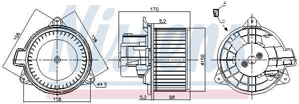 Pulseur d'air habitacle (Ventilateur habitacle) NISSENS 87392