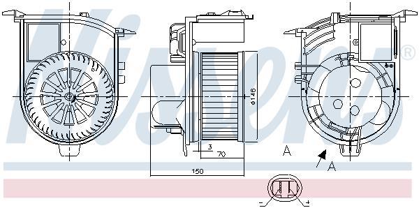 Ventilador de habitáculo NISSENS ref. 87398