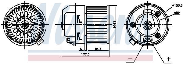 Pulseur d'air habitacle (Ventilateur habitacle) NISSENS ref. 87399