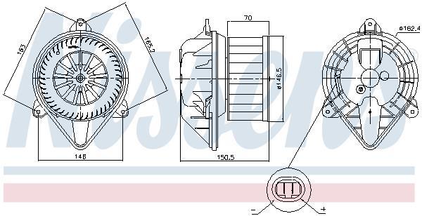 Ventilador de habitáculo NISSENS ref. 87403