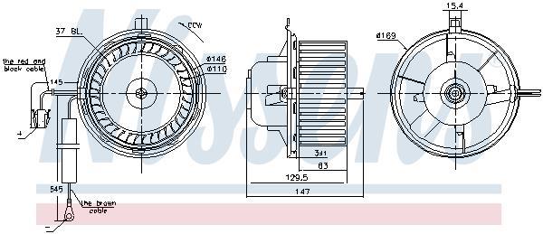 Ventilador de habitáculo NISSENS ref. 87404