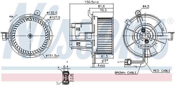 Ventilador habitáculo NISSENS 87406
