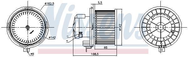 Pulseur d'air habitacle (Ventilateur habitacle) NISSENS 87415