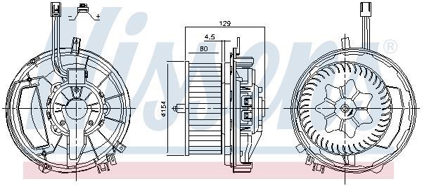 Pulseur d'air habitacle (Ventilateur habitacle) NISSENS ref. 87425