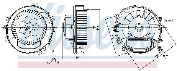 Pulseur d'air habitacle (Ventilateur habitacle) NISSENS ref. 87426