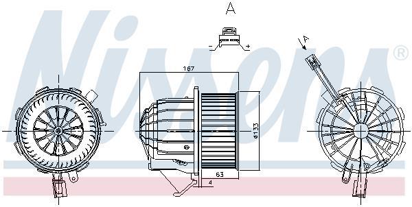 Pulseur d'air habitacle (Ventilateur habitacle) NISSENS ref. 87428