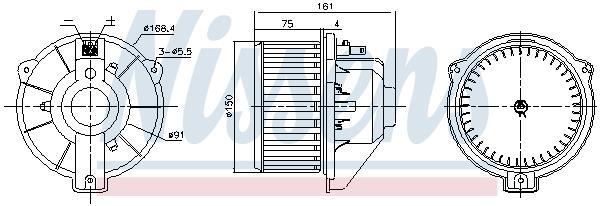 Pulseur d'air habitacle (Ventilateur habitacle) NISSENS 87429