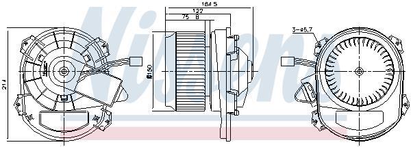 Pulseur d'air habitacle (Ventilateur habitacle) NISSENS 87430