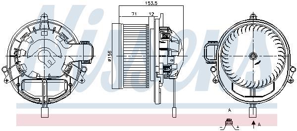 Pulseur d'air habitacle (Ventilateur habitacle) NISSENS ref. 87431