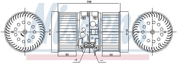 Pulseur d'air habitacle (Ventilateur habitacle) NISSENS ref. 87448