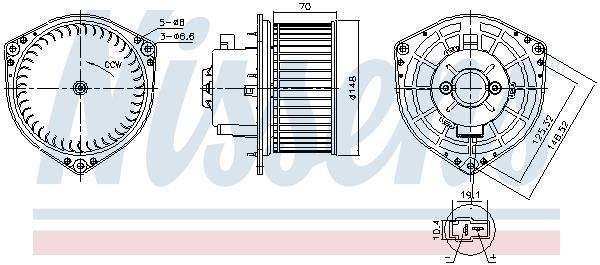 Ventilador de habitáculo NISSENS ref. 87454