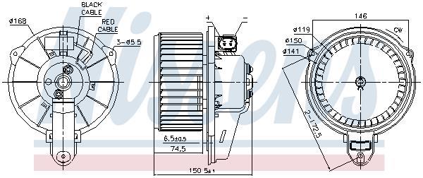 Ventilador de habitáculo NISSENS ref. 87477