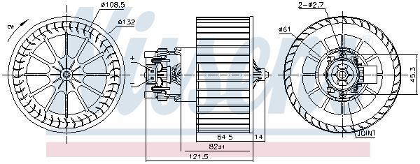 Pulseur d'air habitacle (Ventilateur habitacle) NISSENS 87479