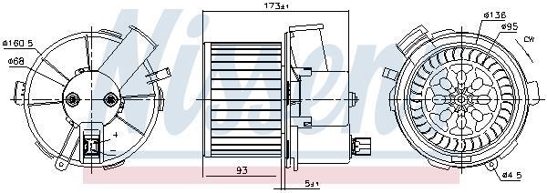 Pulseur d'air habitacle (Ventilateur habitacle) NISSENS 87482