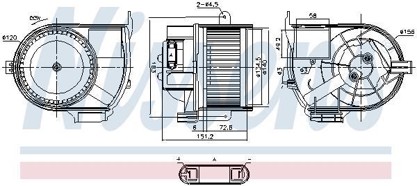 Pulseur d'air habitacle (Ventilateur habitacle) NISSENS 87487