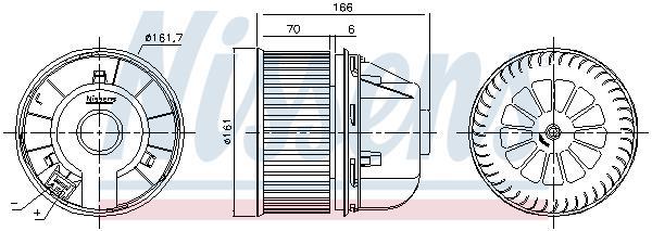Pulseur d'air habitacle (Ventilateur habitacle) NISSENS 87488