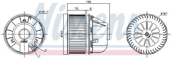 Pulseur d'air habitacle (Ventilateur habitacle) NISSENS 87489