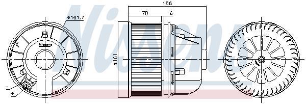 Pulseur d'air habitacle (Ventilateur habitacle) NISSENS 87490