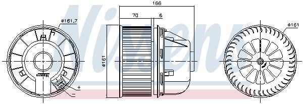 Pulseur d'air habitacle (Ventilateur habitacle) NISSENS 87491