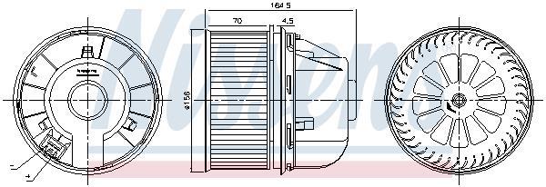 Pulseur d'air habitacle (Ventilateur habitacle) NISSENS ref. 87492