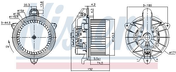 Ventilador habitáculo NISSENS ref. 87495