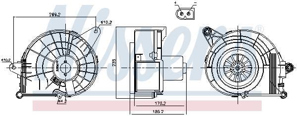Ventilador de habitáculo NISSENS ref. 87500
