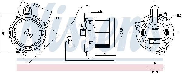 Ventilador de habitáculo NISSENS ref. 87501