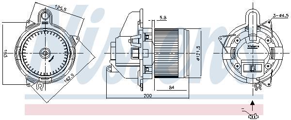 Pulseur d'air habitacle (Ventilateur habitacle) NISSENS 87502