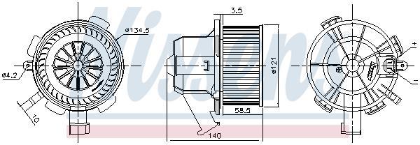Pulseur d'air habitacle (Ventilateur habitacle) NISSENS 87503