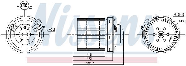 Ventilador de habitáculo NISSENS 87530